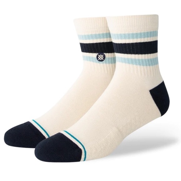 STANCE UNISEX QUARTER SOCKS CASUAL THE BOYD IN OFF WHITE HAS INFIKNIT - Picture 1 of 5